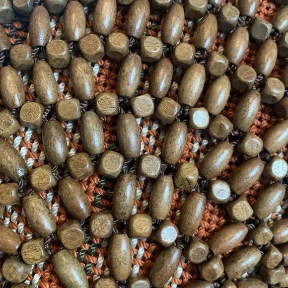 Luna Llena wooden beaded hobo shoulder bag - Picture 6 of 7